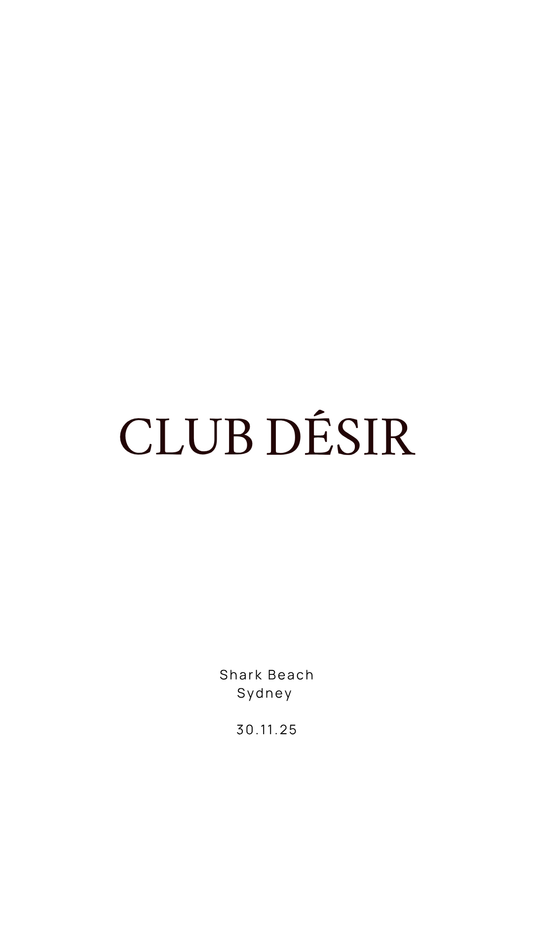 Private Try-On Appointments - CLUB DÉSIR, Shark Beach