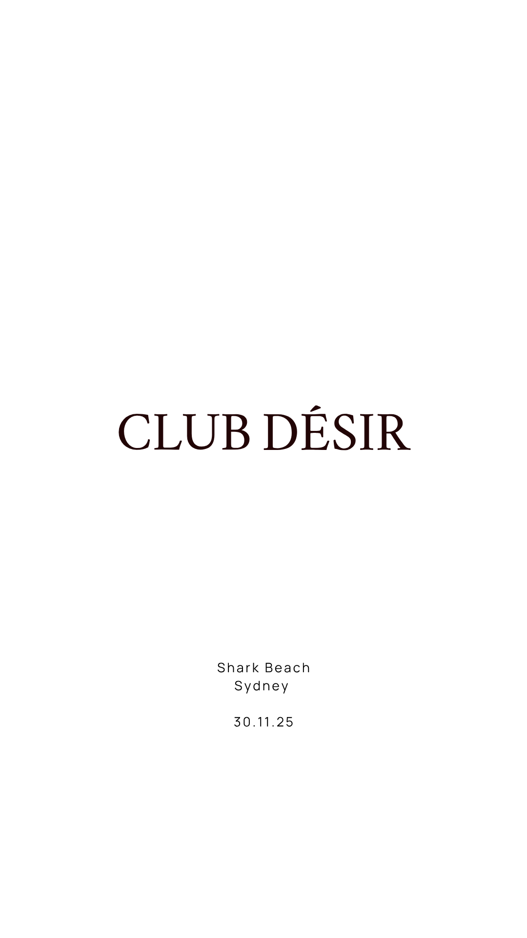 Private Try-On Appointments - CLUB DÉSIR, Shark Beach