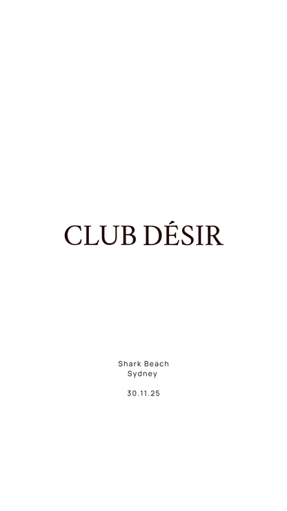 Private Try-On Appointments - CLUB DÉSIR, Shark Beach