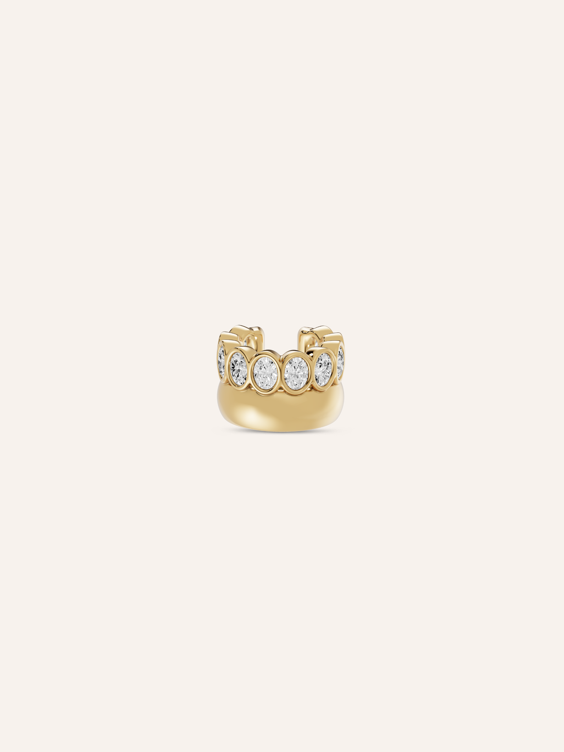 Ezra cuff earrings on white background