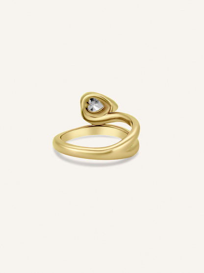 GLO yellow gold pinky ring