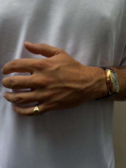 LEO yellow gold signet
