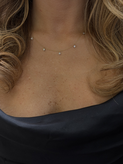 FREYA yellow gold diamond necklace