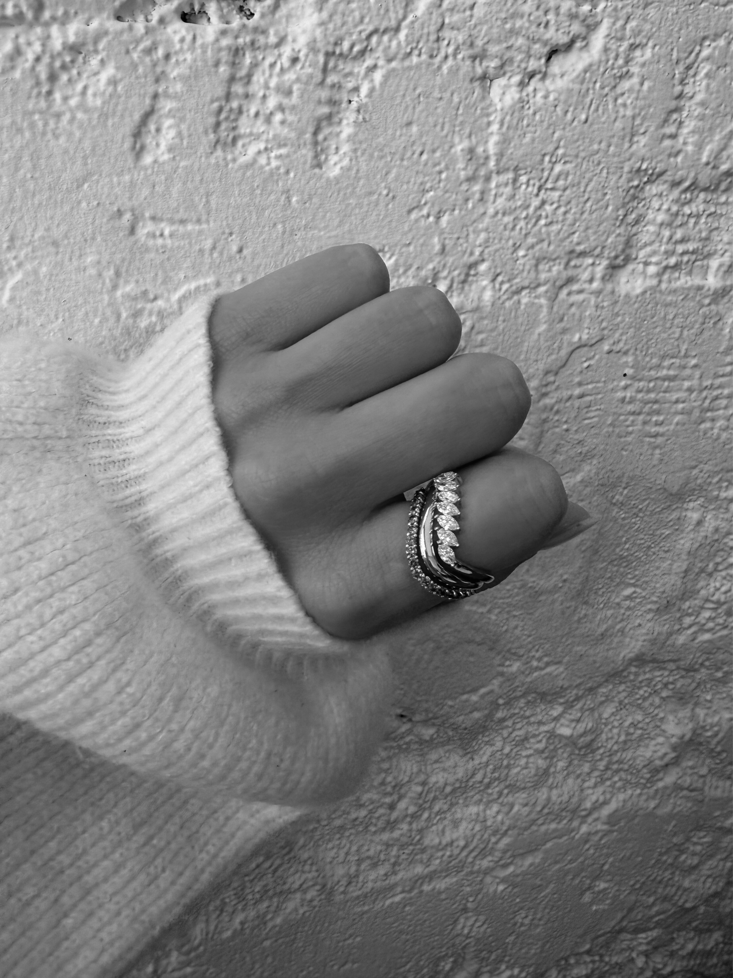 SIA trio diamond stack ring
