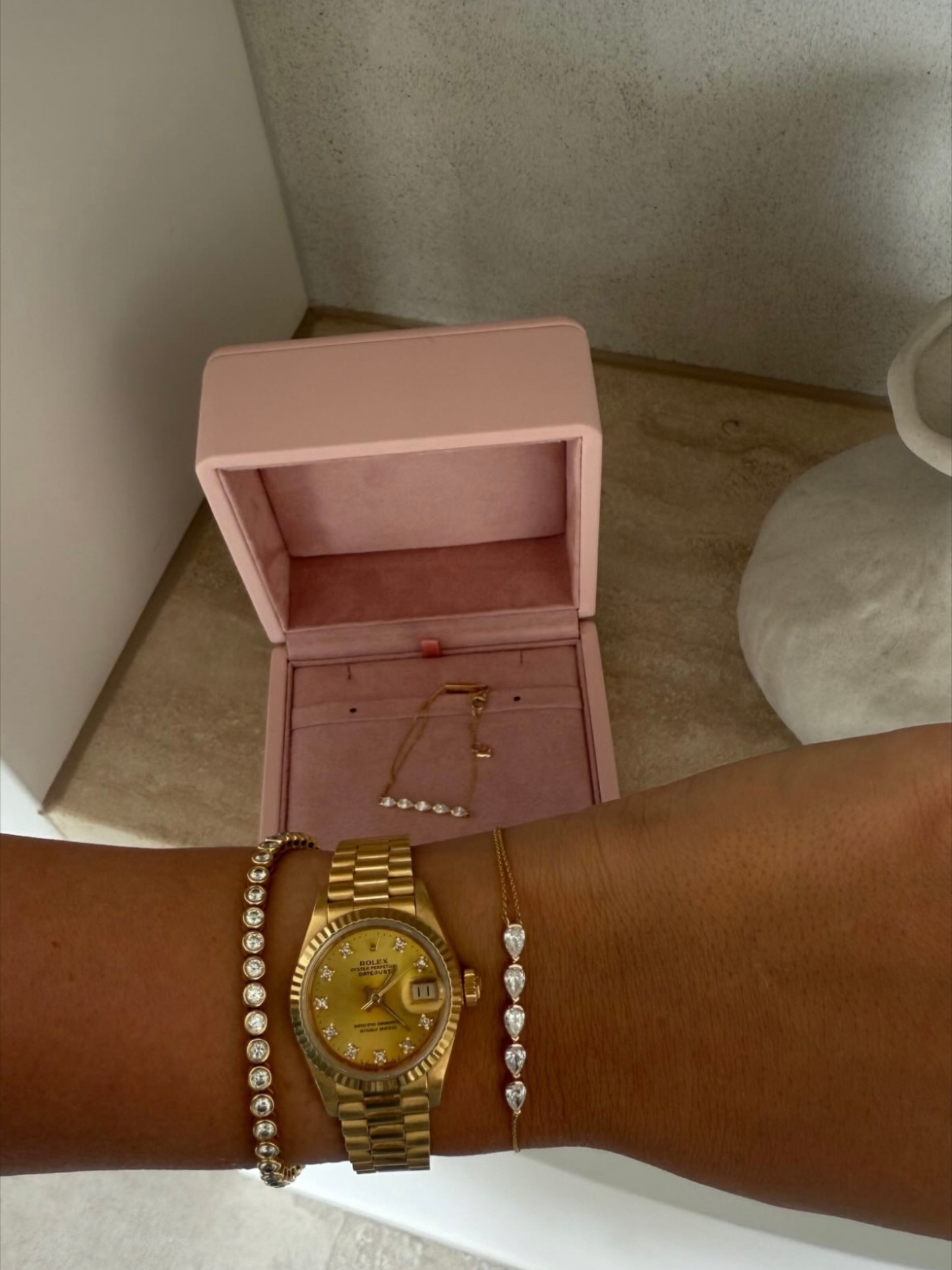 GIA yellow gold bracelet