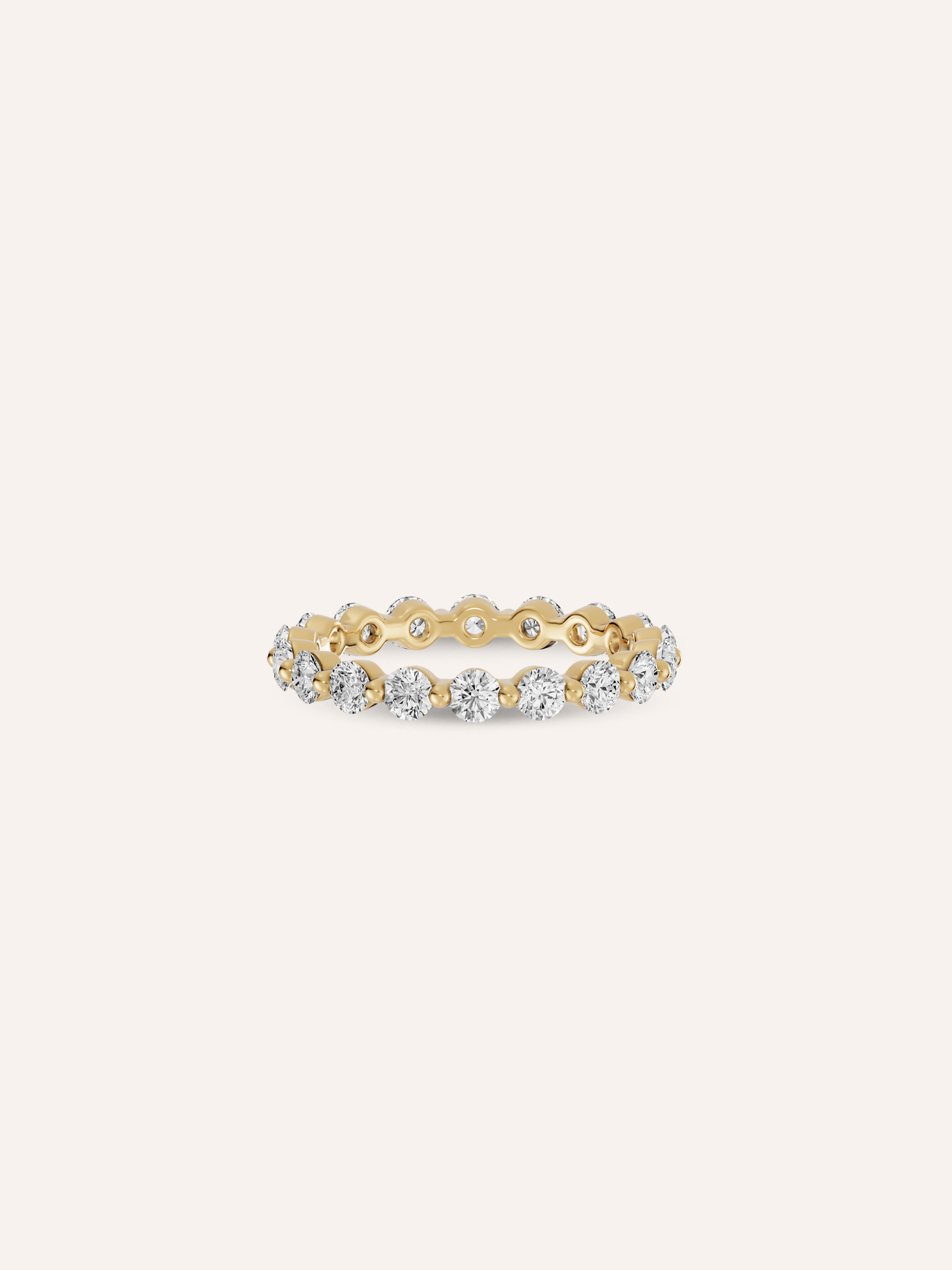 CORA ring, a round diamond full eternity ring in solid 18ct yellow gold by DÉSIR, an Australian fine jewellery brand