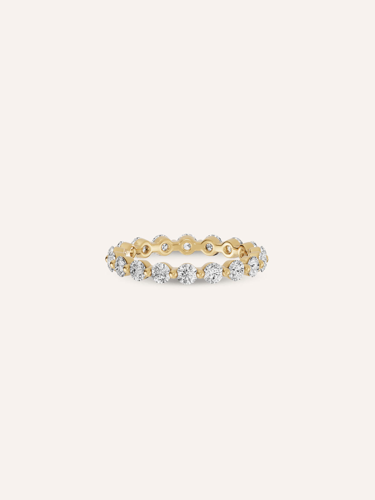CORA ring, a round diamond full eternity ring in solid 18ct yellow gold by DÉSIR, an Australian fine jewellery brand