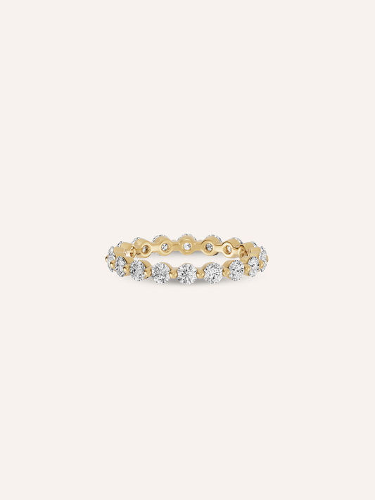 CORA ring, a round diamond full eternity ring in solid 18ct yellow gold by DÉSIR, an Australian fine jewellery brand