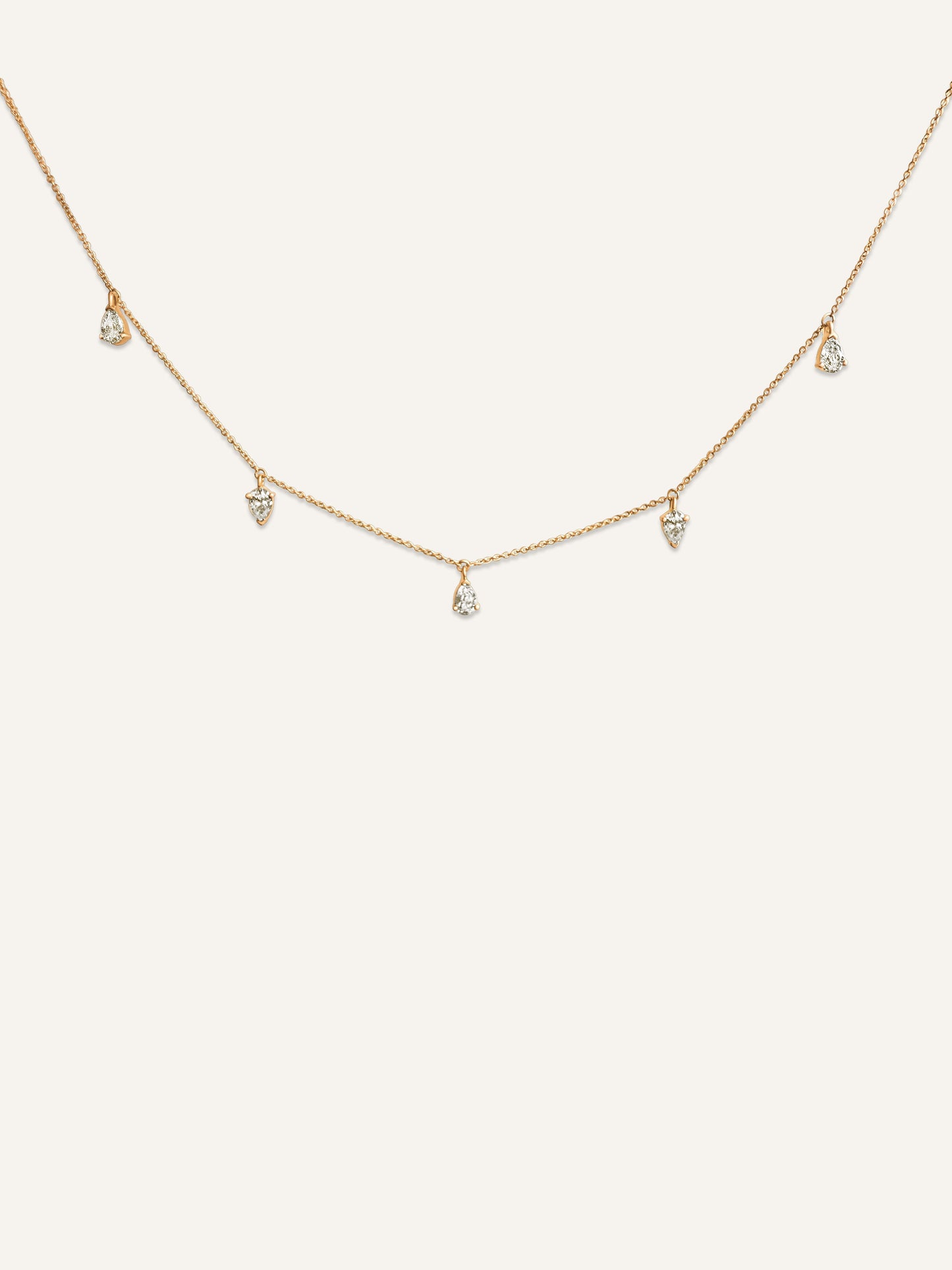 FREYA necklace, pear diamond drop necklace in solid 14k yellow gold by DÉSIR, an Australian designer of fine diamond necklaces