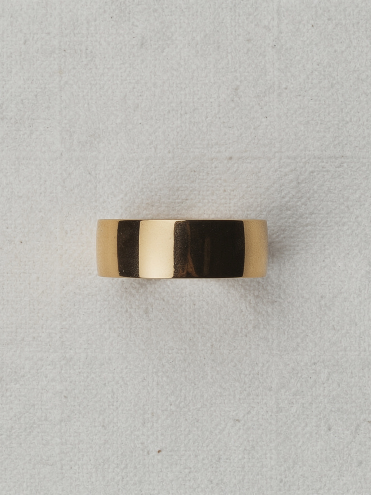 GRETA ring, a wide cigar band ring in solid 9ct yellow gold by DÉSIR, a bold Australian fine jewellery brand