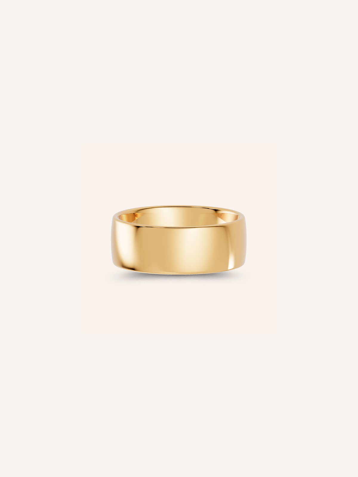 GRETA ring, a wide cigar band ring in solid 18ct yellow gold by DÉSIR, a bold Australian fine jewellery brand