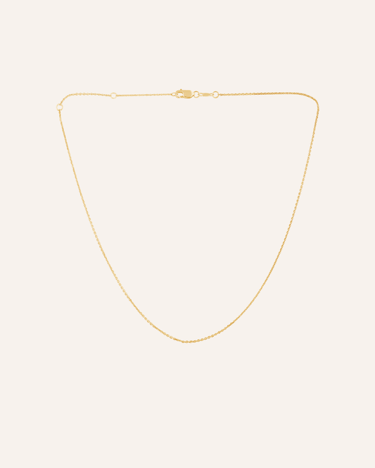 IVY necklace, fine cable chain necklace in solid gold by DÉSIR, a luxury Australian jewellery brand