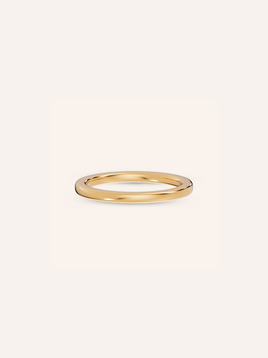 JUNE ring, a plain gold wedding band in solid 18ct yellow gold by DÉSIR, an Australian fine jewellery brand