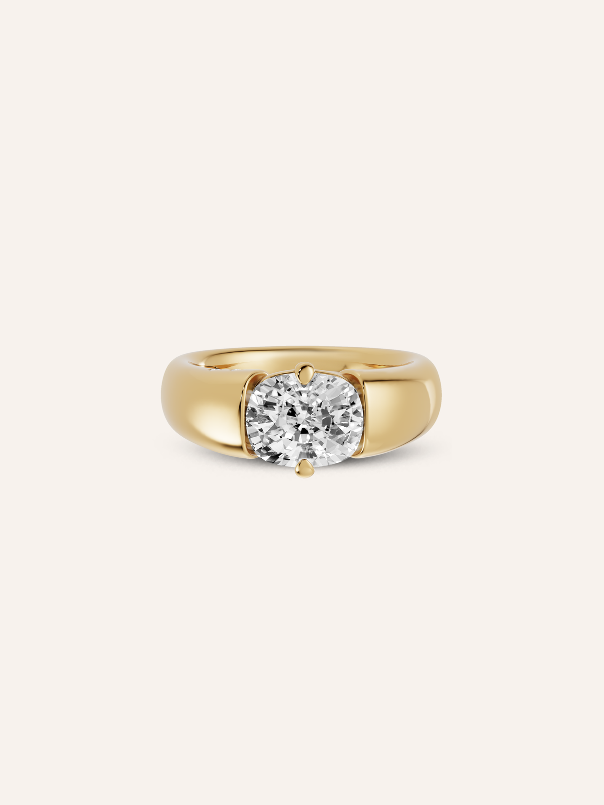 The KAIA ring, an elongated cushion-cut diamond engagement ring in solid 18ct gold by DÉSIR, an Australian designer of engagement rings
