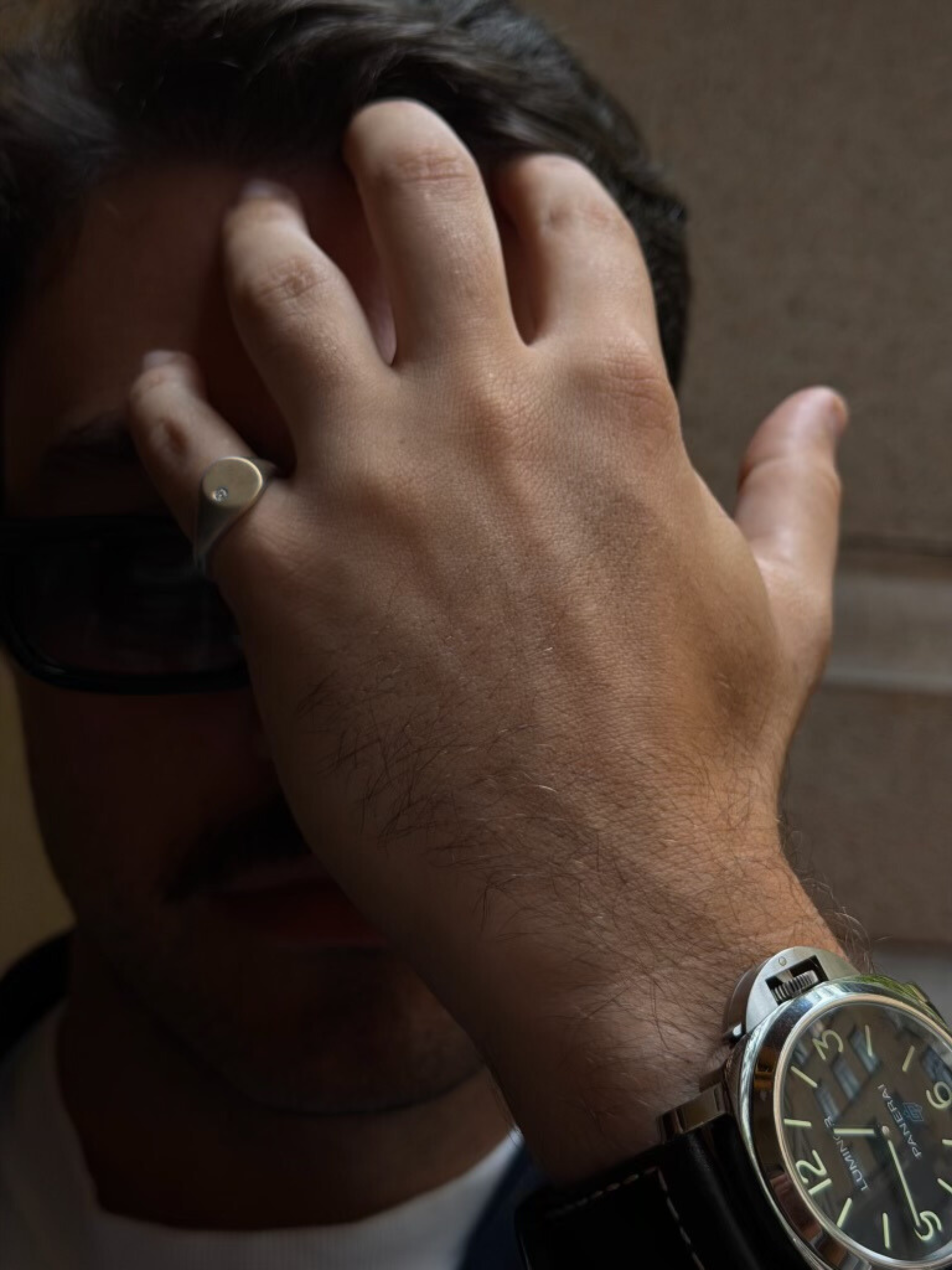 LEO ring, men's round signet ring in solid 9k yellow gold with a bezel-set round lab-grown diamond on the face, by DÉSIR, a luxury Australian men's jewellery brand