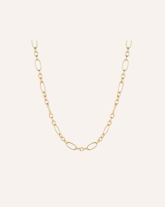 MAXI necklace, oval link chain necklace in solid yellow gold by DÉSIR, an Australian fine jewellery brand