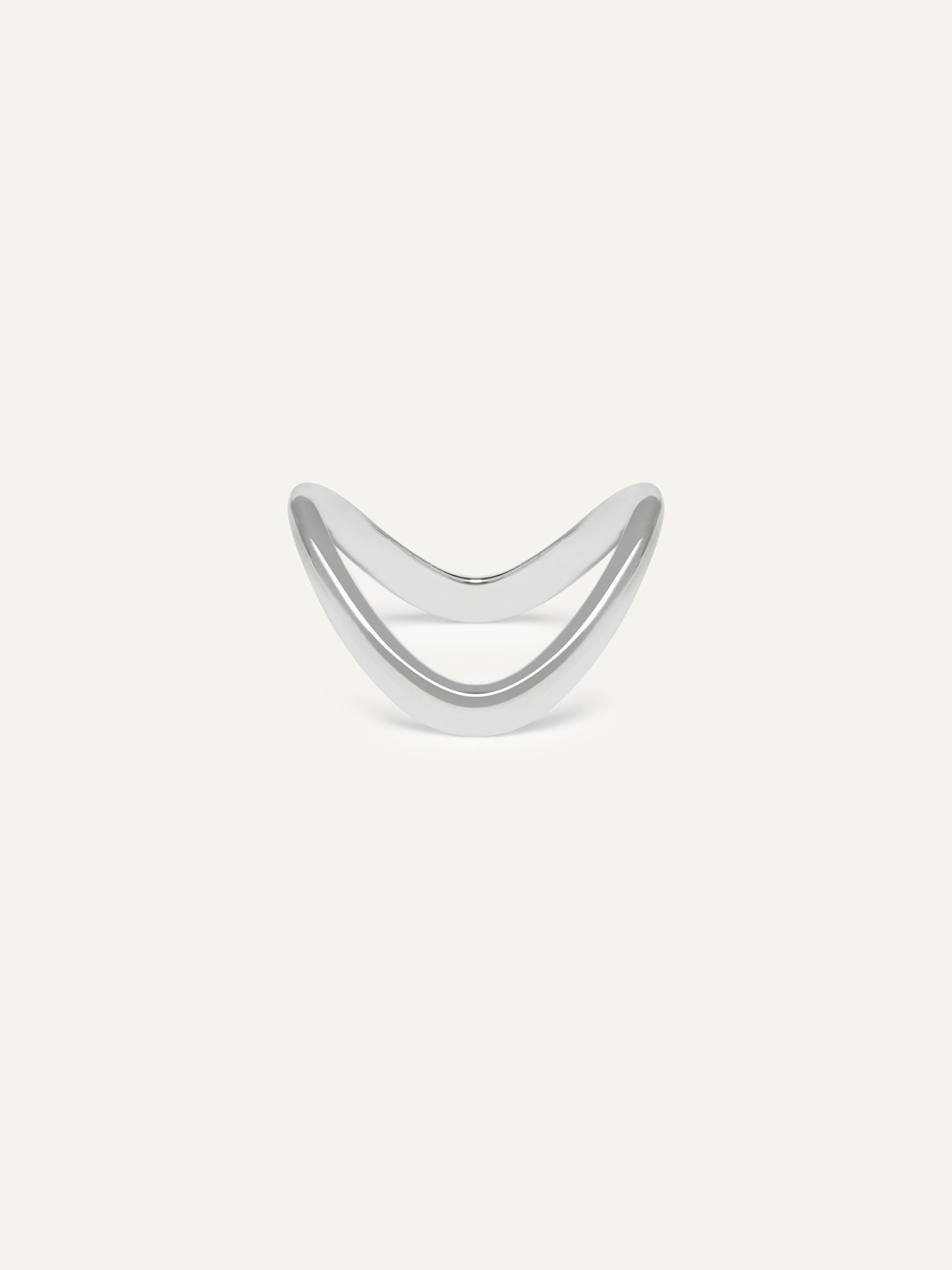 SIA gold ring, curved stacking band in solid 18ct white gold by DÉSIR, custom gold jewellery from an Australian fine jewellery brand