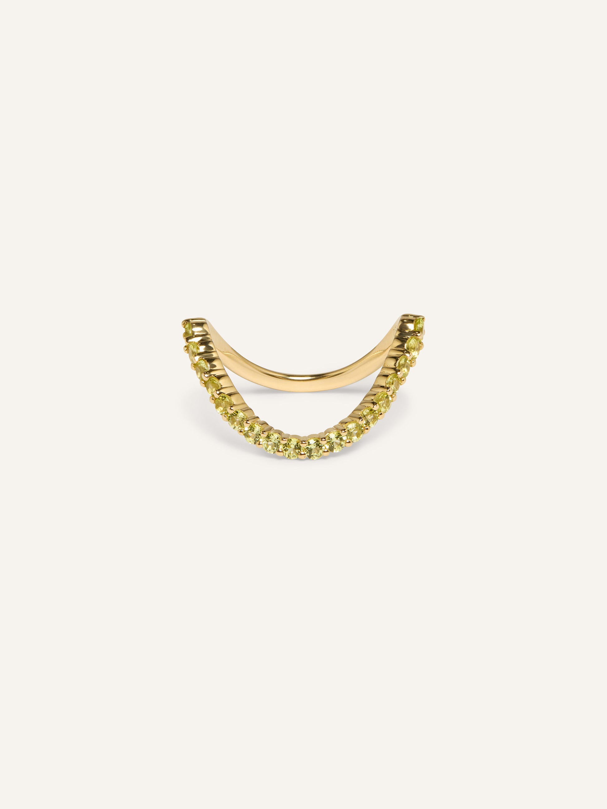 SIA peridot ring, pavé peridot stacking ring in solid 18ct yellow gold by DÉSIR, a luxury Australian fine jewellery brand