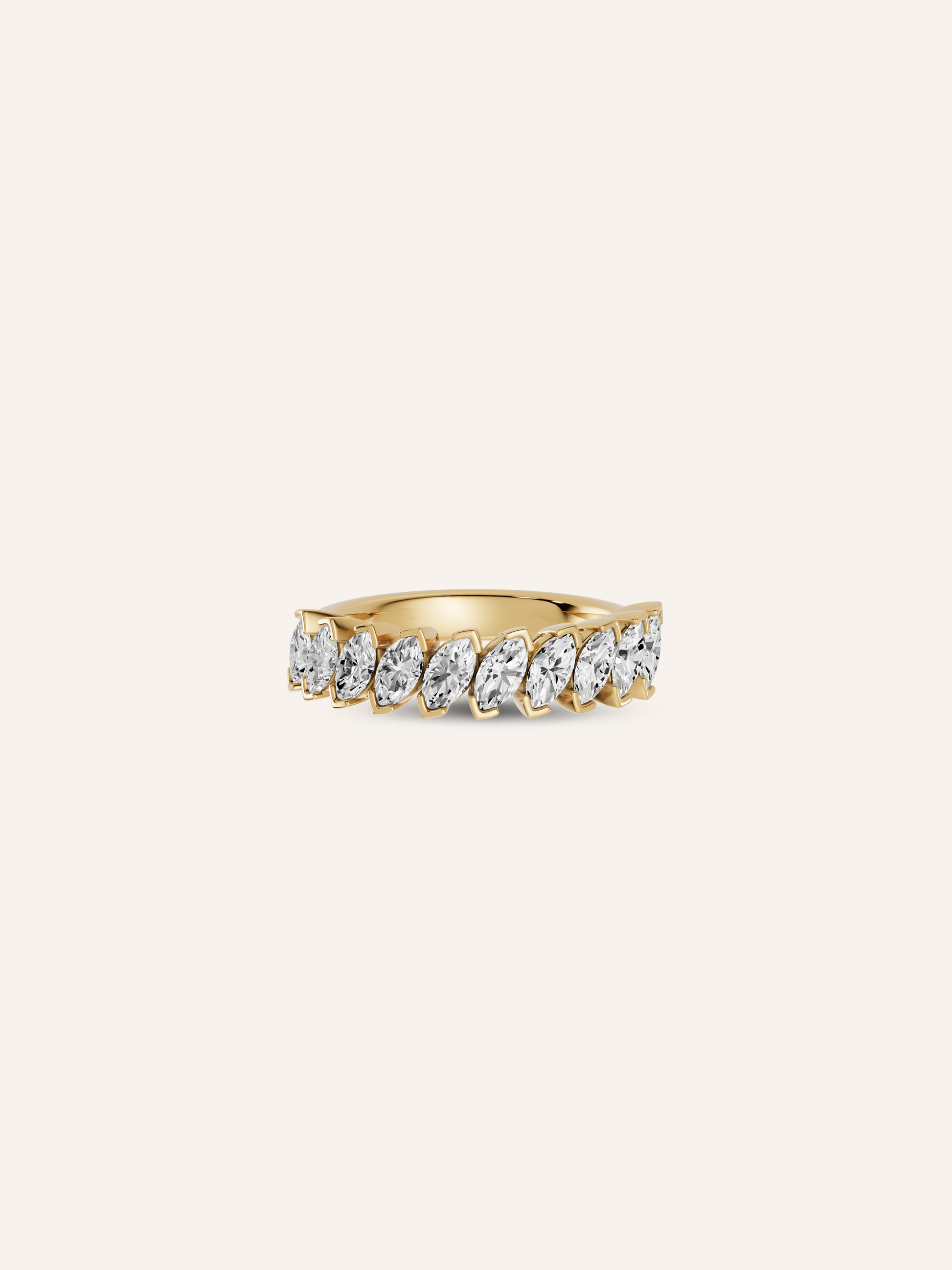 XENA eternity ring, marquise diamond eternity ring in solid 18ct yellow gold by DÉSIR, an Australian fine jewellery studio