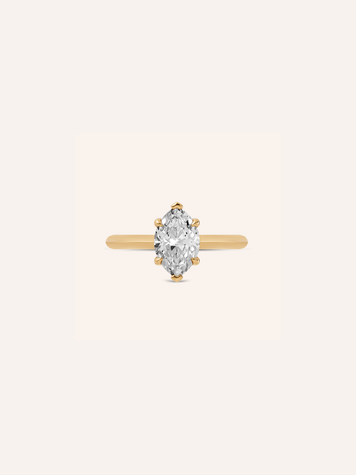 ELSA marquise diamond engagement ring in yellow gold